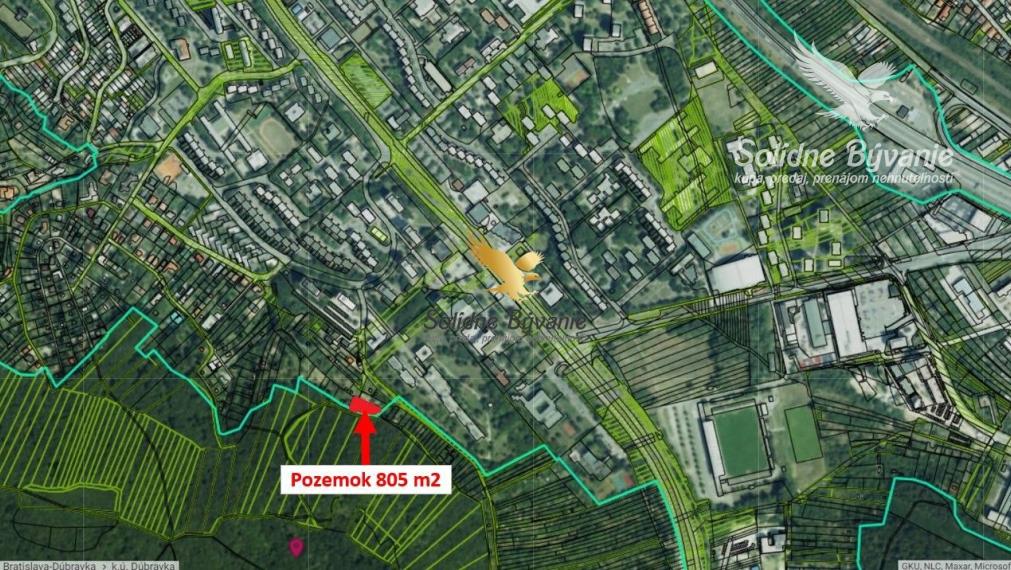 Stavebný pozemok 805 m2, BA-Dúbravka