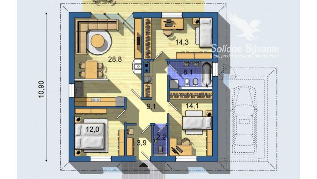 4-izbové novostavby v obci Opoj
