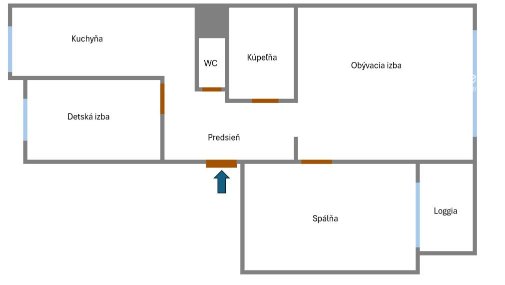 REZERVOVANÉ!!!  Na predaj 3-izbový byt s loggiou, ul. Narcisová