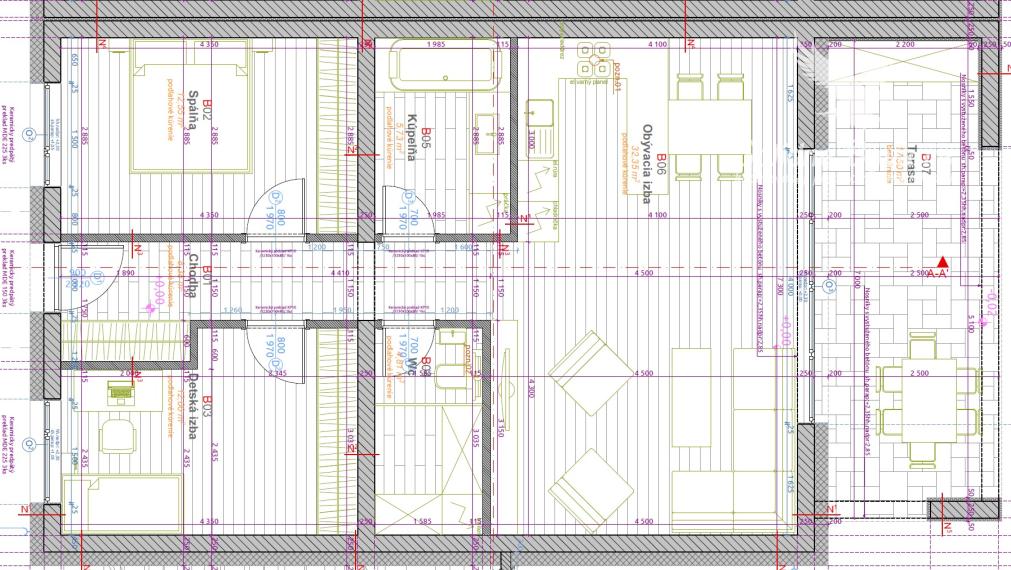 Novostavba 3-izbovéhu bytu v stave ŠTANDARD, 93,32 m2