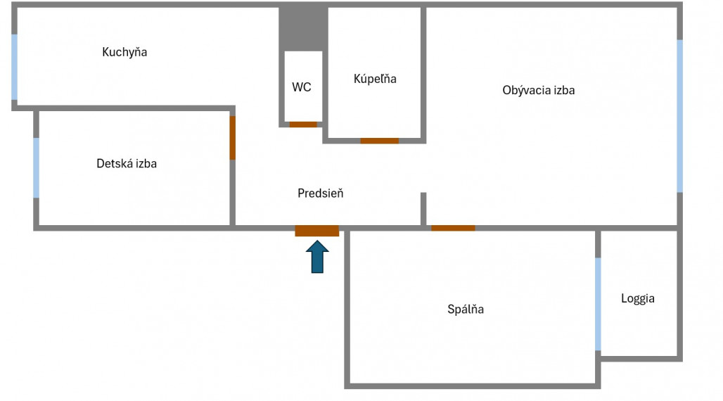 REZERVOVANÉ!!!  Na predaj 3-izbový byt s loggiou, ul. Narcisová